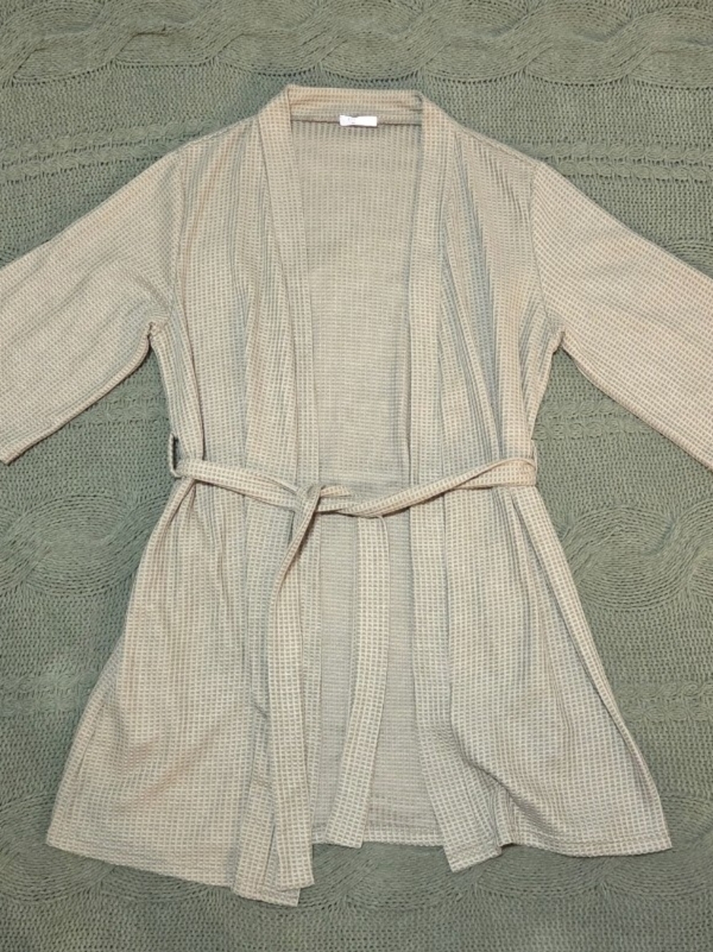 Ekouaer Waffle Knit Robe Bathrobe Soft Lightweight